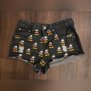 Mickey Mouse Disney shorts distressed jean shorts